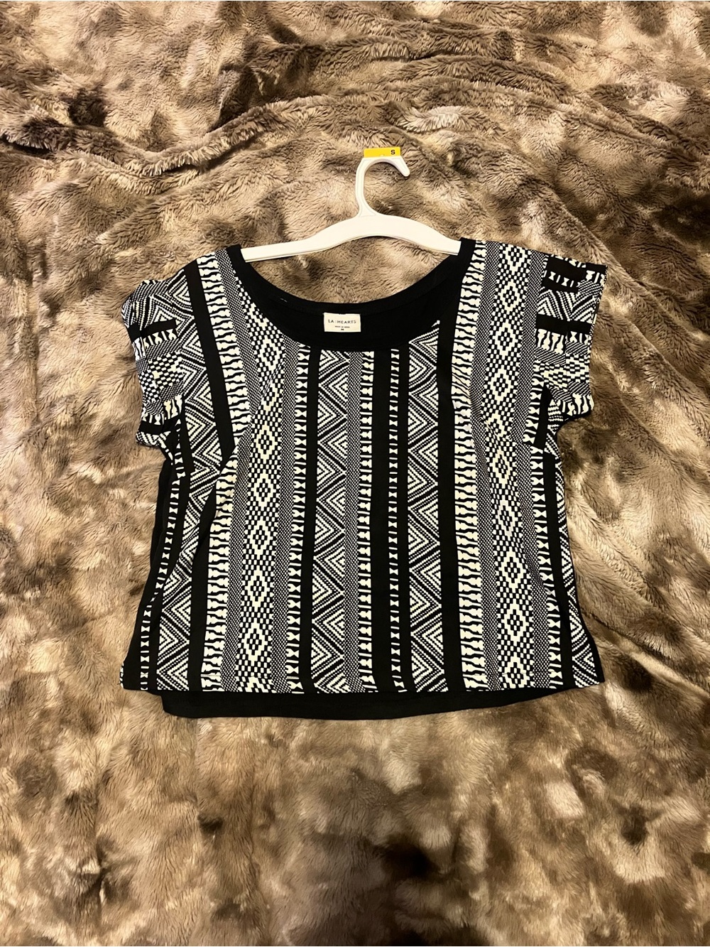 LA Hearts Patterned Shirt - Size M
